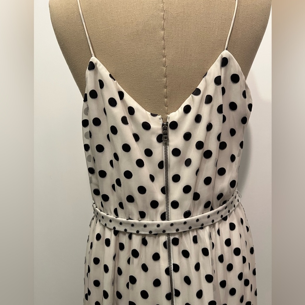 NWT Alice +Olivia soft white large dot dress. Size 12 - Picture 8 of 14